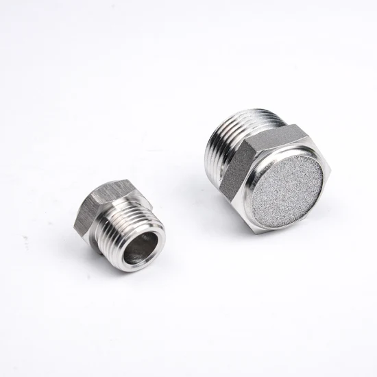 Ssv-PT3/4inch 316 Stainless Steel Flat Head Metal Sintered Noise Reduction Muffler